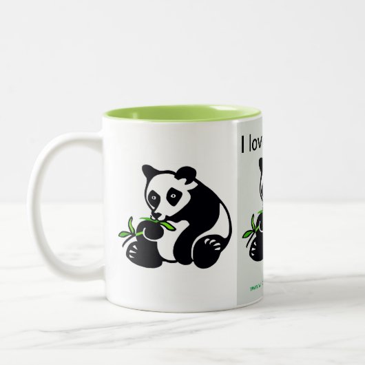 Wilde Tiere - I Liebe PANDAS - Tierfreund - Zweifarbige Tasse (Links)