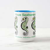 Wilde Tiere - I Liebe SEEPFERDE - Ozeane Zweifarbige Tasse (Mittel)