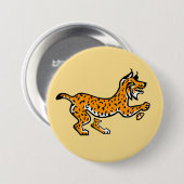 Wilde Tiere - Iberischer LYNX - gelb Button (Vorne & Hinten)