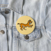 Wilde Tiere - Iberischer LYNX - gelb Button (Beispiel)