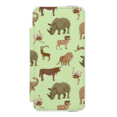 Wilde Tiere Incipio iPhone Geldbeutel-Hülle (Folio Vorderseite)