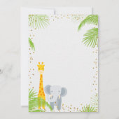 Wilde Tiere Jungle Safari Geburtstagspartei Einladung (Rückseite)