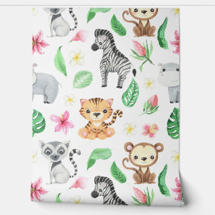 Wilde Tiere Jungle Theme Kinderzimmer Kinder Tapete