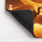 Wilde Tiere Kamel Wüstenreise Dünen hell Mousepad (Ecke)