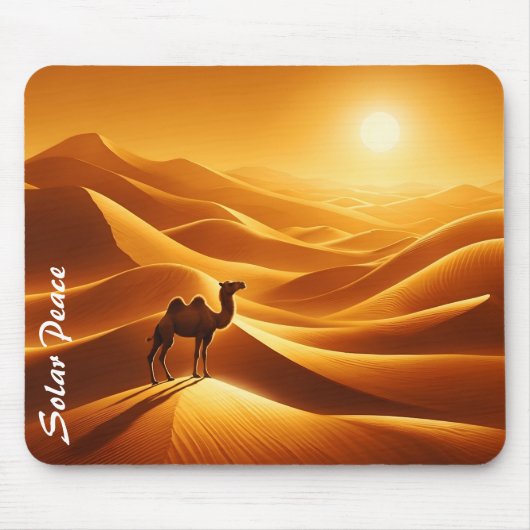 Wilde Tiere Kamel Wüstenreise Dünen hell Mousepad (Vorne)