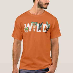 Wilde Tiere Katze Adler Affe Hirschfamilie T-Shirt