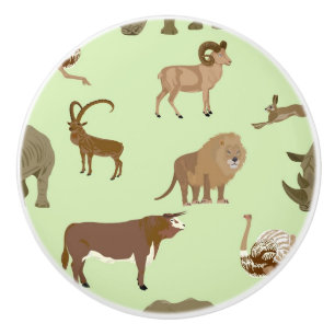 Wilde Tiere Keramikknauf