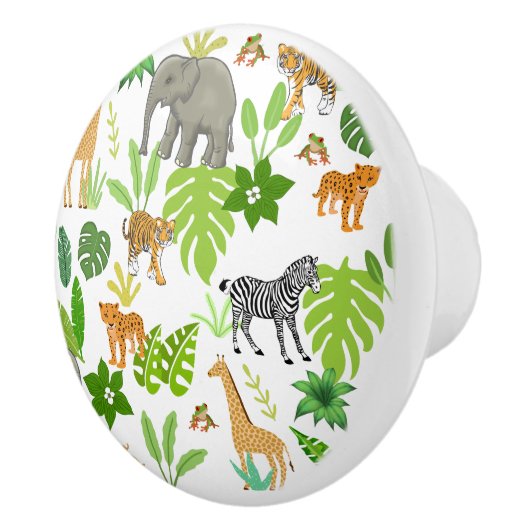 Wilde Tiere Keramikknauf (Rechts)