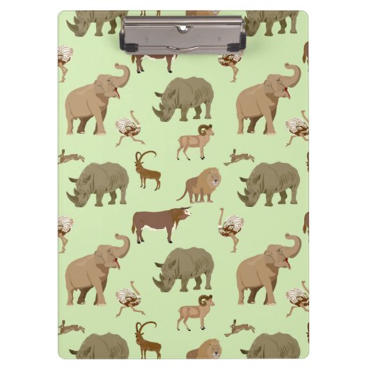 Wilde Tiere Klemmbrett (Vorderseite)