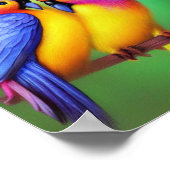 Wilde Tiere Love Birds Poster (Ecke)