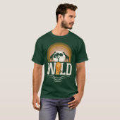 Wilde Tiere Löwe Giraffe Afrika Retro T-Shirt (Vorne ganz)