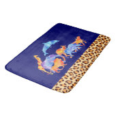 Wilde Tiere mit einer Leopard-Druckgrenze Badematte (Schrägansicht)