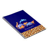 Wilde Tiere mit einer Leopard-Druckgrenze Notizblock (Rechte Seite)