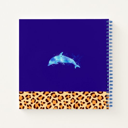 Wilde Tiere mit einer Leopard-Druckgrenze Notizblock (Rückseite)