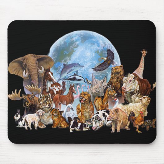 Wilde Tiere Mousepad (Vorne)