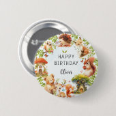 Wilde Tiere Niedlicher magischer Wald Button (Vorne & Hinten)