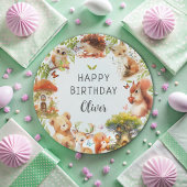 Wilde Tiere Niedlicher magischer Wald Pappteller