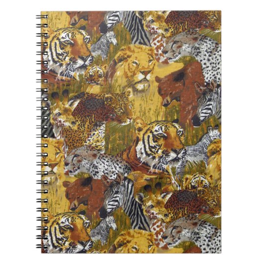 Wilde Tiere 🦁 🐯 🐻 🦒 Notizblock (Vorderseite)