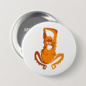 Wilde Tiere ORANGUTAN - gefährdete Tiergrafik Button (Vorne & Hinten)