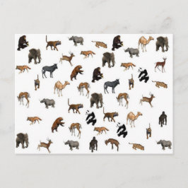 Wilde Tiere Postkarte