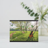 Wilde Tiere Postkarte (Stehend Vorderseite)