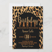 Wilde Tiere Print Celebration Leopard Geburtstag Einladung (Vorderseite)