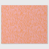 Wilde Tiere Print Pink Safari Thema Geschenkpapier (Flach)