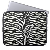 Wilde Tiere Print, Zebra in Schwarz und Weiß Lapto Laptopschutzhülle (Vorderseite)