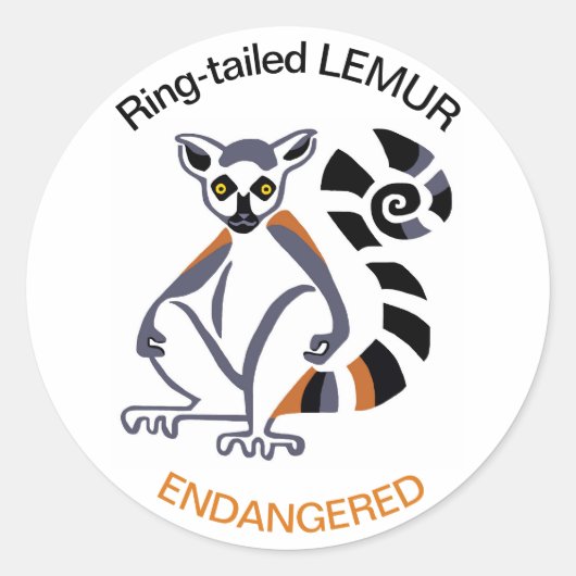 Wilde Tiere - Ringschwanze - Natur - Runder Aufkleber (Vorderseite)