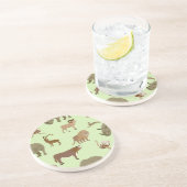 Wilde Tiere Sandstein Untersetzer (Seite)