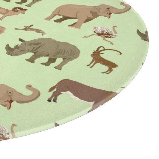 Wilde Tiere Schneidebrett (Ecke)