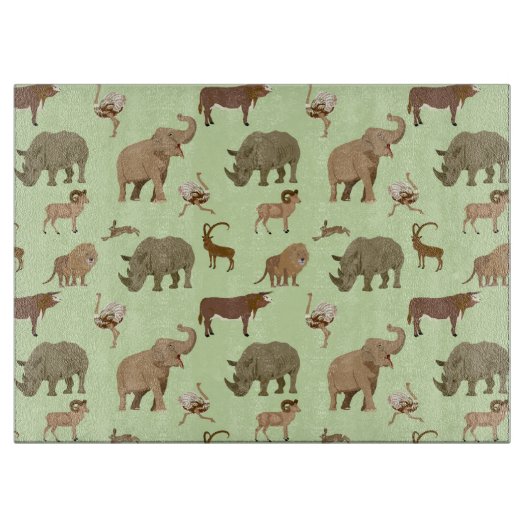 Wilde Tiere Schneidebrett (Vorderseite)