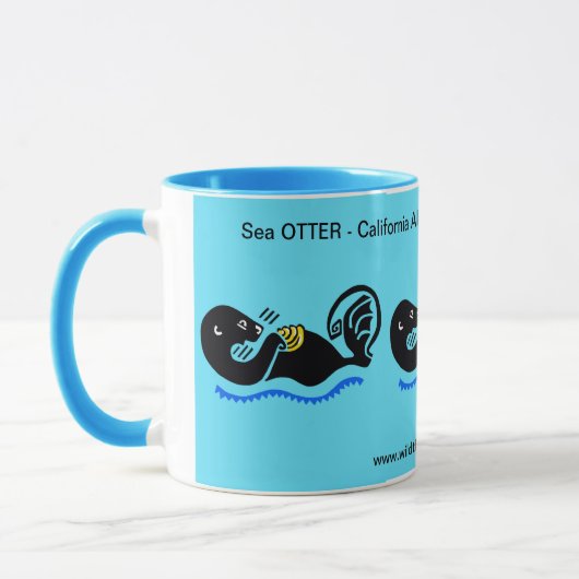 Wilde Tiere - Sea OTTER - Natur - Blaue Tasse (Links)