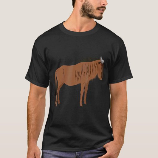 Wilde Tiere sind mein Geist Tierfreund Wildebeest T-Shirt (Vorderseite)