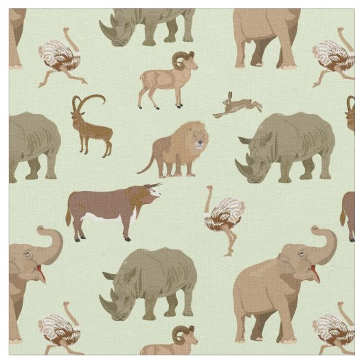 Wilde Tiere Stoff (Nahaufnahme)