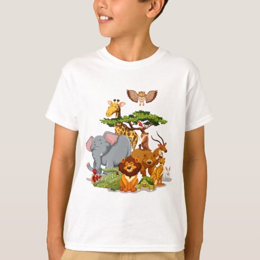 Wilde Tiere T-Shirt (Vorderseite)