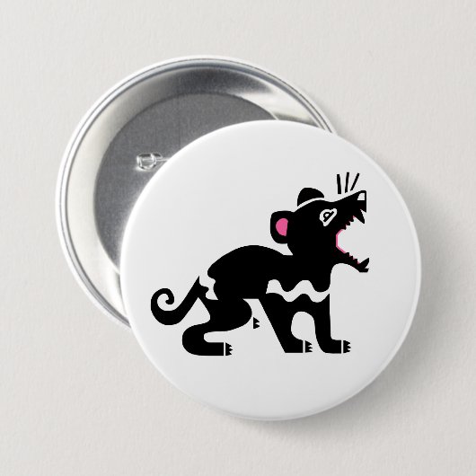 Wilde Tiere - TASMANIAN DEVIL- Marsupial Button (Vorne & Hinten)