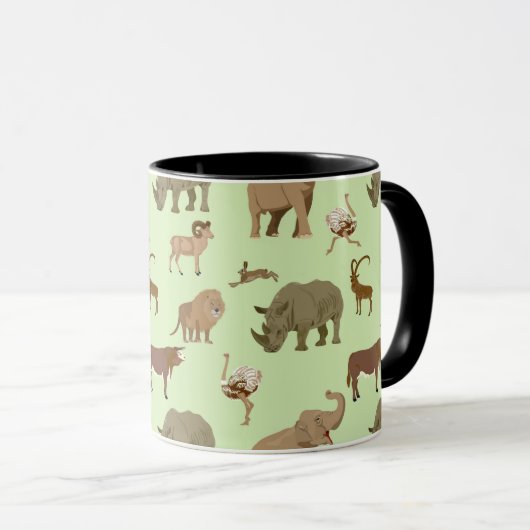 Wilde Tiere Tasse (VorderseiteRechts)
