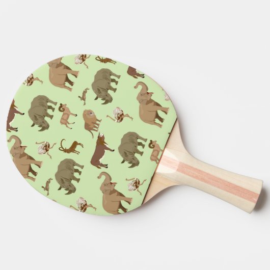 Wilde Tiere Tischtennis Schläger (Seitenansicht)