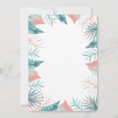 Wilde Tiere Tropische Blätter 1. Geburtstag Einladung (Rückseite)