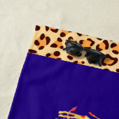 Wilde Tiere und Leopard-Druck Border Strandtuch (Beispiel)