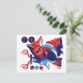 Wilde Tiere V.06 Postkarte (Stehend Vorderseite)