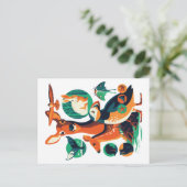 Wilde Tiere V.13 Postkarte (Stehend Vorderseite)