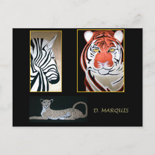 "WILDE TIERE" VON D. MARQUIS POSTCARDS POSTKARTE