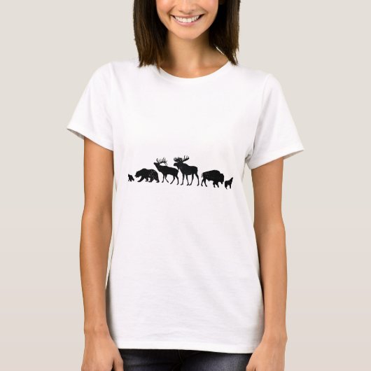 Wilde Tiere von Yellowstone T-Shirt (Vorderseite)