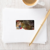 Wilde Tiere Winterverträumte Geschenke feierlich B Adressaufkleber (Insitu)