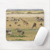 Wilde Tiere, Zebras und Giraffen Mousepad (Mit Mouse)