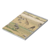 Wilde Tiere, Zebras und Giraffen Notizblock (Rotiert)