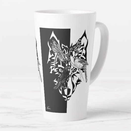 Wilde Tierführer 6" groß Milchtasse (Rechte Ecke)