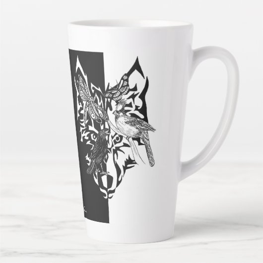 Wilde Tierführer 6" groß Milchtasse (Rechts)